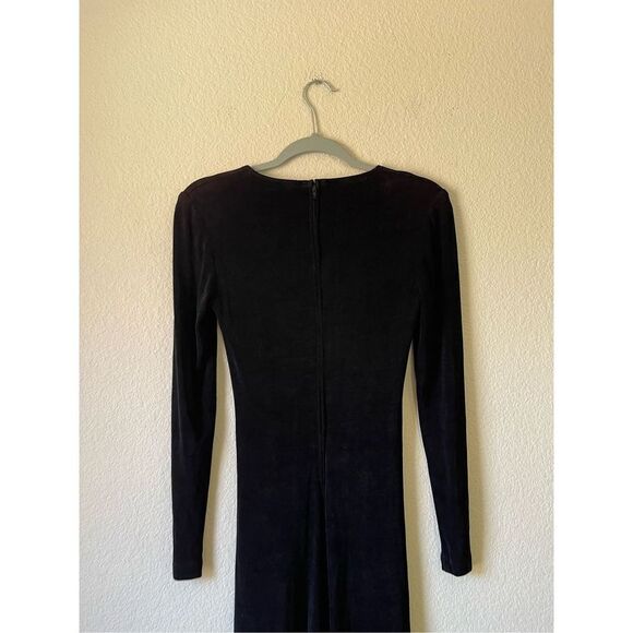 Tadashi wrap front‎ ruched side mini dress with long sleeves size 4 - Picture 3 of 9